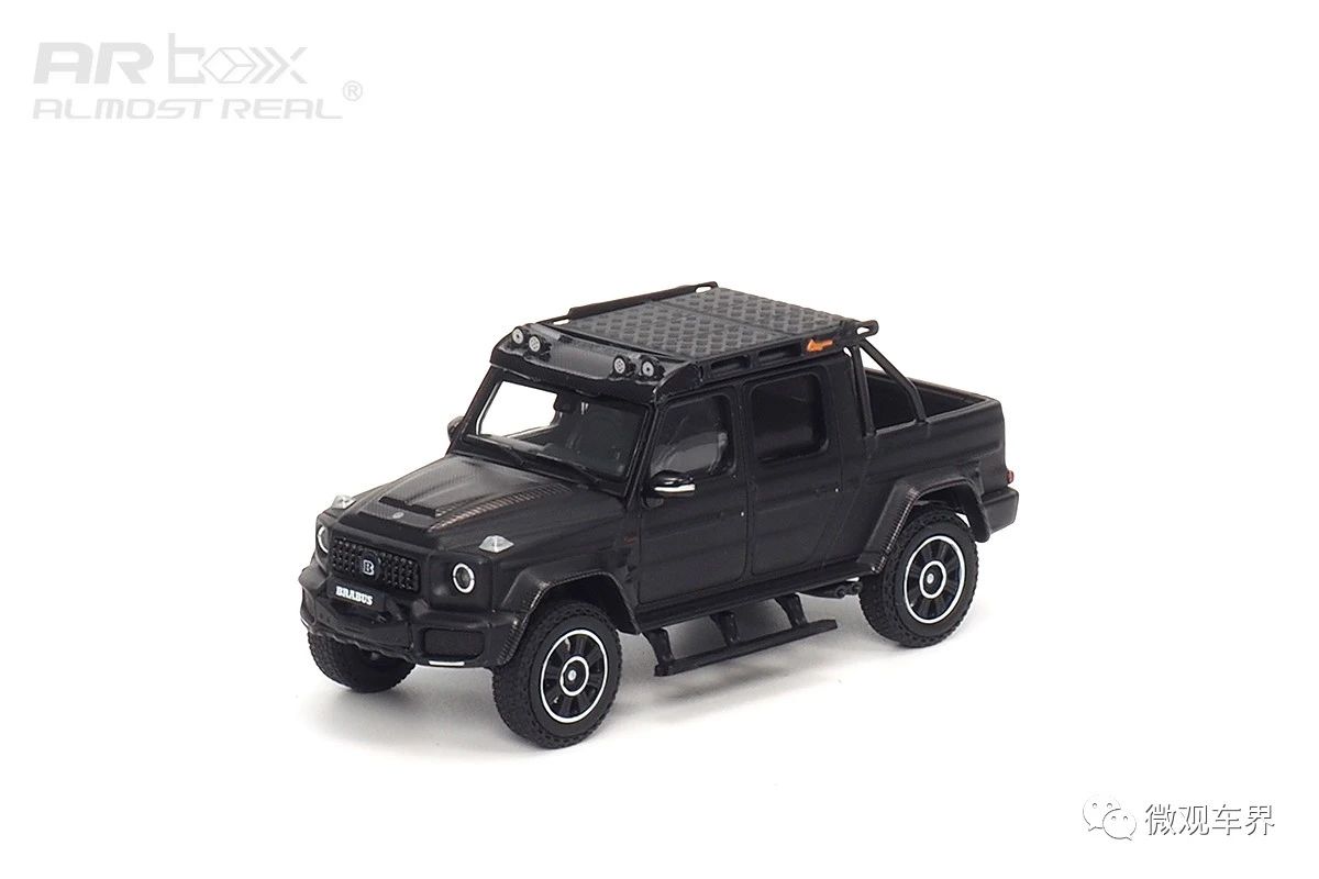 Brabus G 800 Adventure XLP - 2020 - Designo Night Black Magno 1/64  中文：博速 800 探險(xiǎn)版 XLP 2020款 亞光黑 1/64  顏色：亞光黑車身，配碳纖維裝飾  比例：1/64  主要特征：博速探險(xiǎn)版套件，絞盤，踏板，越野輪轂，越野輪胎