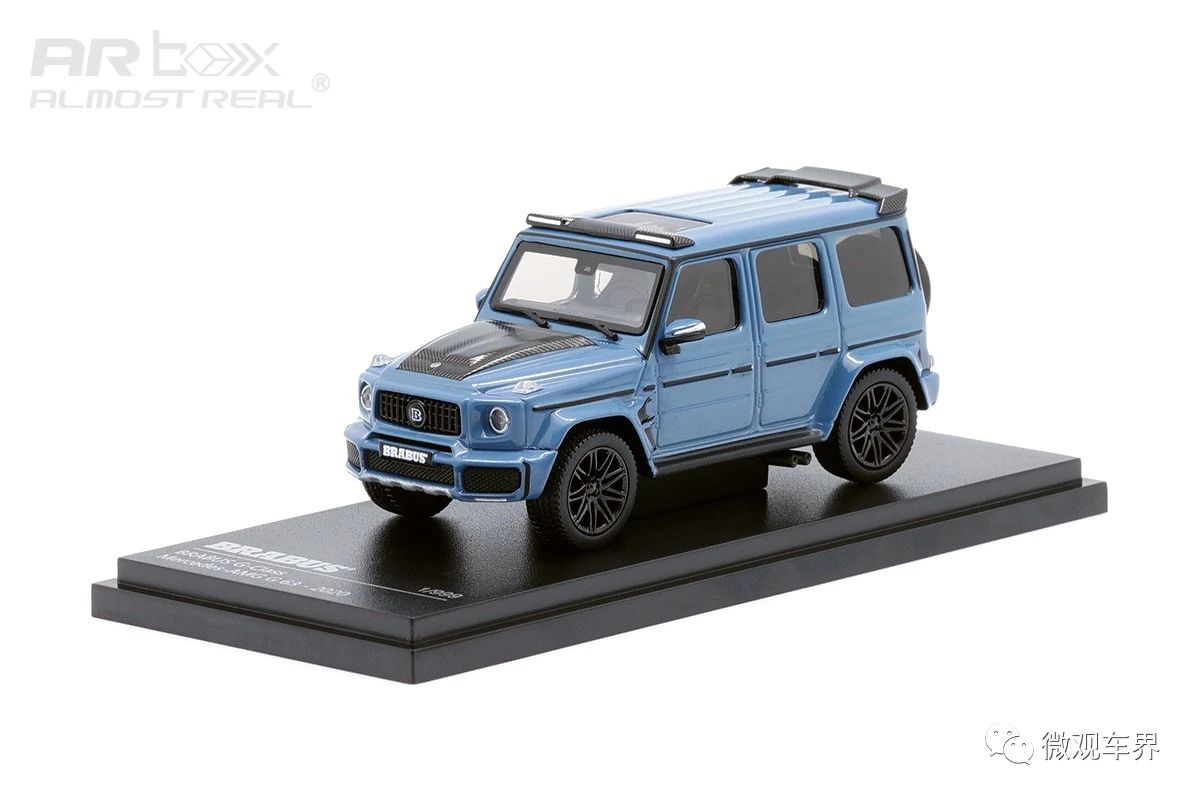 Brabus G-Class Mercedes-AMG G 63 - 2020 - China Blue 1/64  中文：博速 G-Class 2020款 藍色 1/64  顏色：瓷藍色車身，裝備碳纖維車身件  比例：1/64  主要特征：博速碳纖維改裝套件，LED高位照明燈，高性能運動車胎，碳纖維尾翼