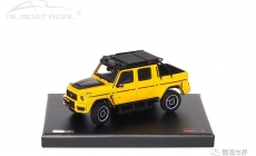 Brabus G 800 Adventure XLP - 2020 - Mellon Yellow 1/43 中文：博速 800 探險(xiǎn)版 XLP 2020款 黃色 1/43 顏色：黃色車(chē)身，配碳纖維裝飾 比例：1/43 主要特征：博速探險(xiǎn)版套件，絞盤(pán)，踏板，越野輪轂，越野輪胎，前輪轉(zhuǎn)向