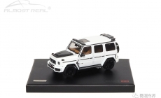 Brabus G-Class Mercedes-AMG G 63 - 2020 - Polar White 1/43 中文：博速 G-Class 2020款 白色 1/43 顏色：白色車身，棕色內(nèi)飾，配碳纖維裝飾 比例：1/43 主要特征：博速碳纖維改裝套件，LED高位照明燈，高性能運(yùn)動(dòng)車胎，碳纖維尾翼，前輪轉(zhuǎn)向