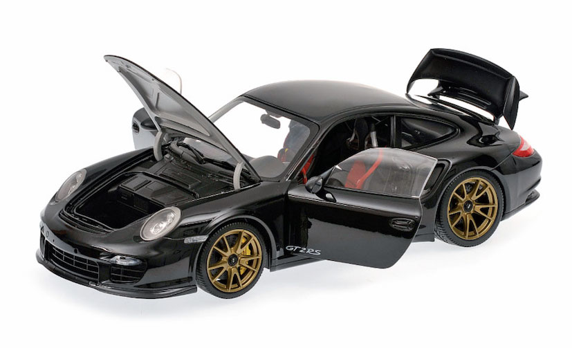 PORSCHE 911 (997 II) GT2 RS - 2011 - BLACK WITH GOLD WHEELS